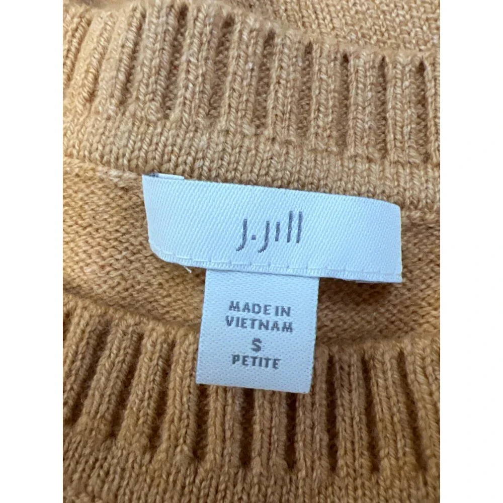 J.Jill Women's Beige/Tan Long Sleeve Pullover Sweater - S Petite